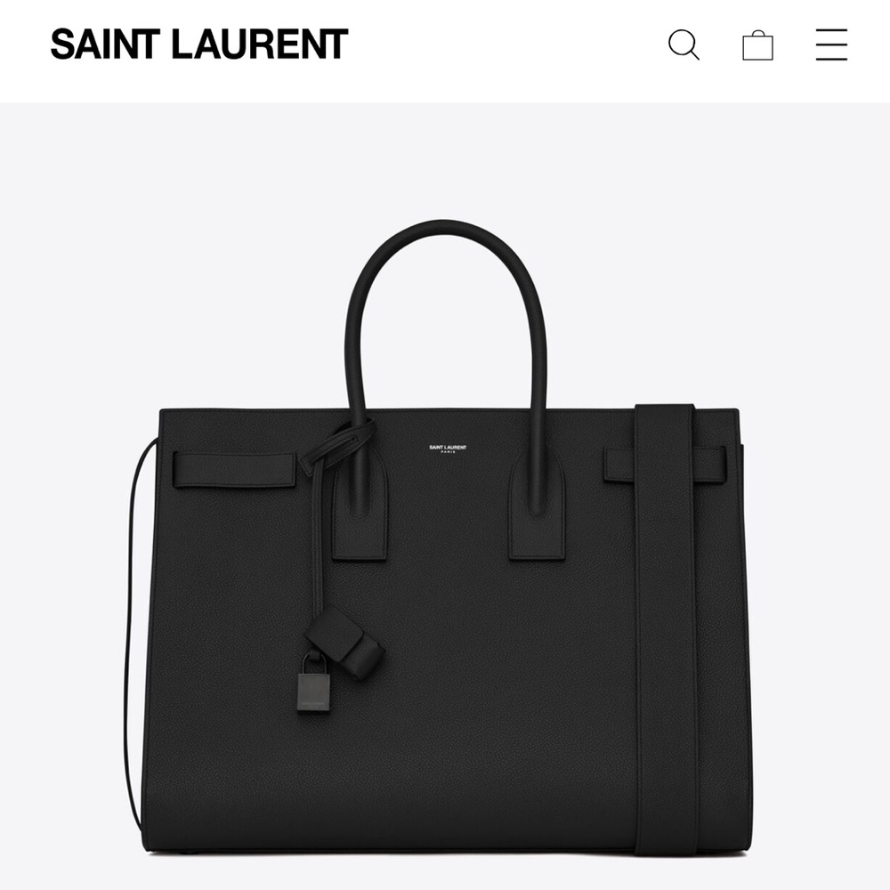 SAINT LAURENT Sac du Jour (Large in Grained Leather)